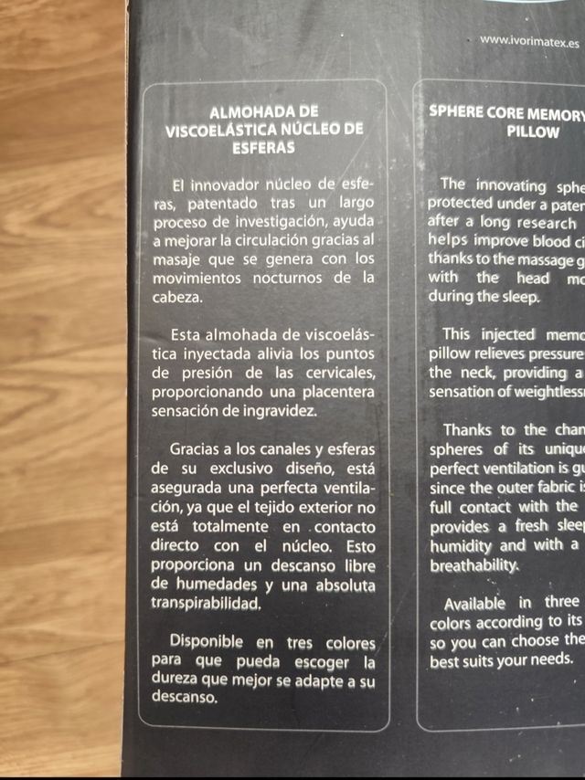Almohada Viscoelástica Microesferas IVORIMATEX