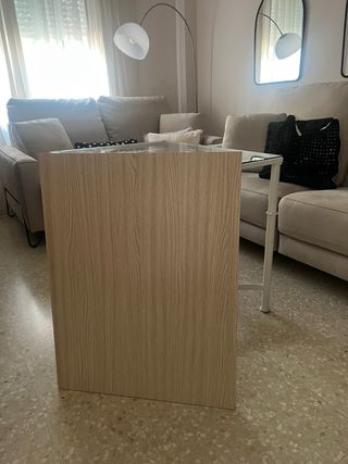 Mesa de forja doble altura cristal