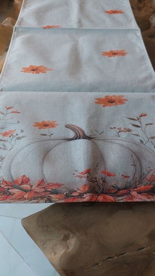 Runner tavola zucca fiori 33x90cm