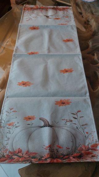 Runner tavola zucca fiori 33x90cm