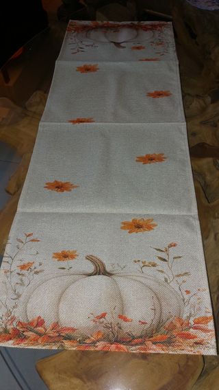 Runner tavola zucca fiori 33x90cm