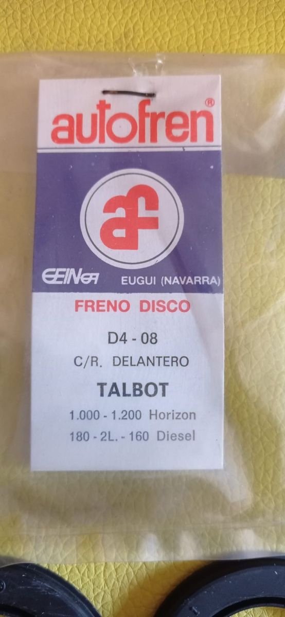 Juego reparación freno disco delantero para TALBOT
