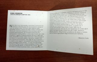 King Crimson - Live in London 1969 CD