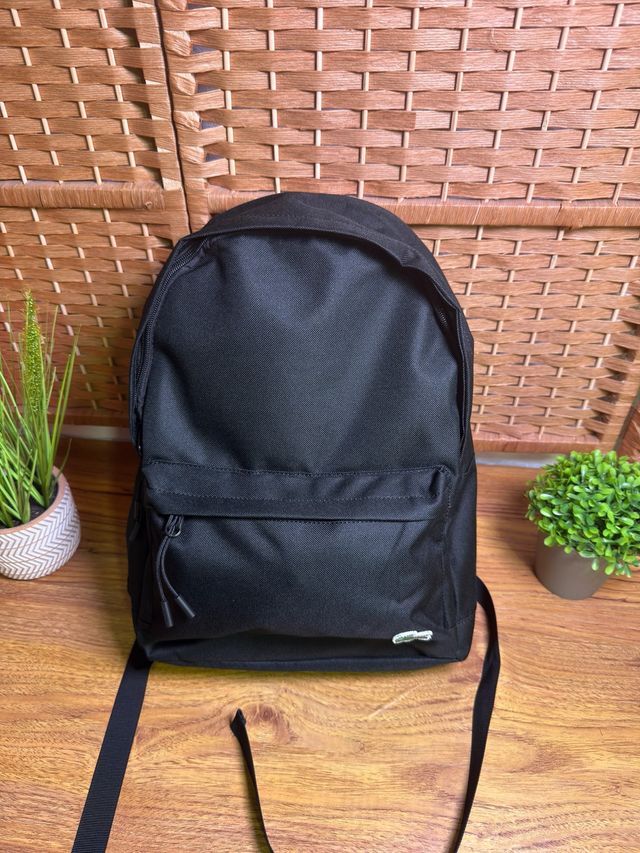 Mochila Lacoste Negra Nueva
