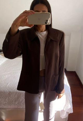 Chaqueta Michele Marrón Mujer