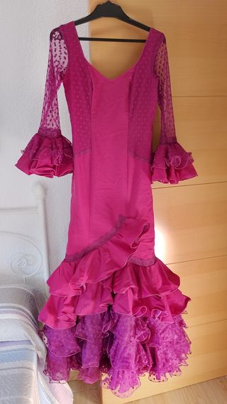 Vestido Flamenca Morado Talla M