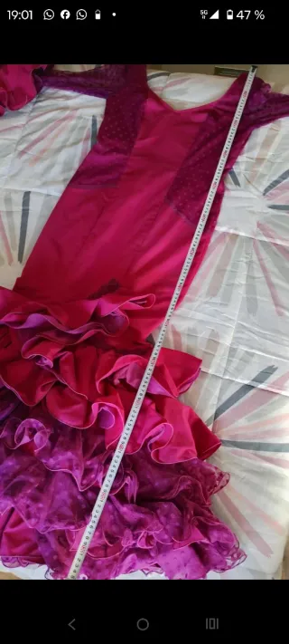 Vestido Flamenca Morado Talla M