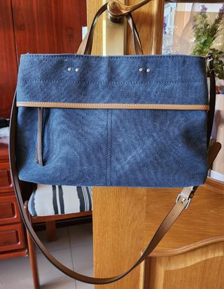 Bolso Parfois mano y bandolera azul nuevo