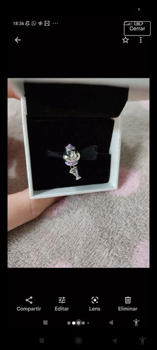 Charm Pandora Bella y Bestia Plata