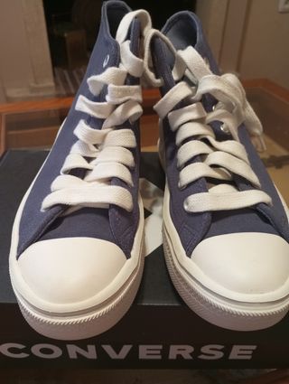 Converse azul de ante de caña alta