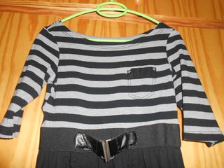 Vestido negro y gris, Bershka, Talla M