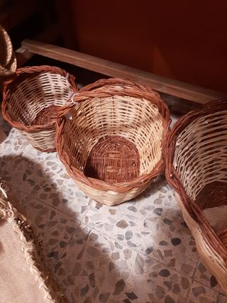 Cesta setas mediana de mimbre