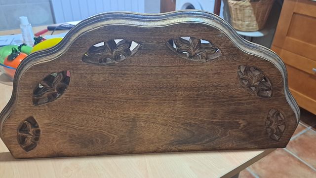 Perchero de pared decorativo madera y metal