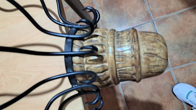 Perchero de pared decorativo madera y metal