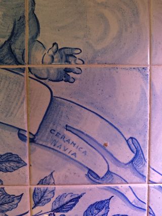 Mural Cerámica Antiguo Azul y Blanco