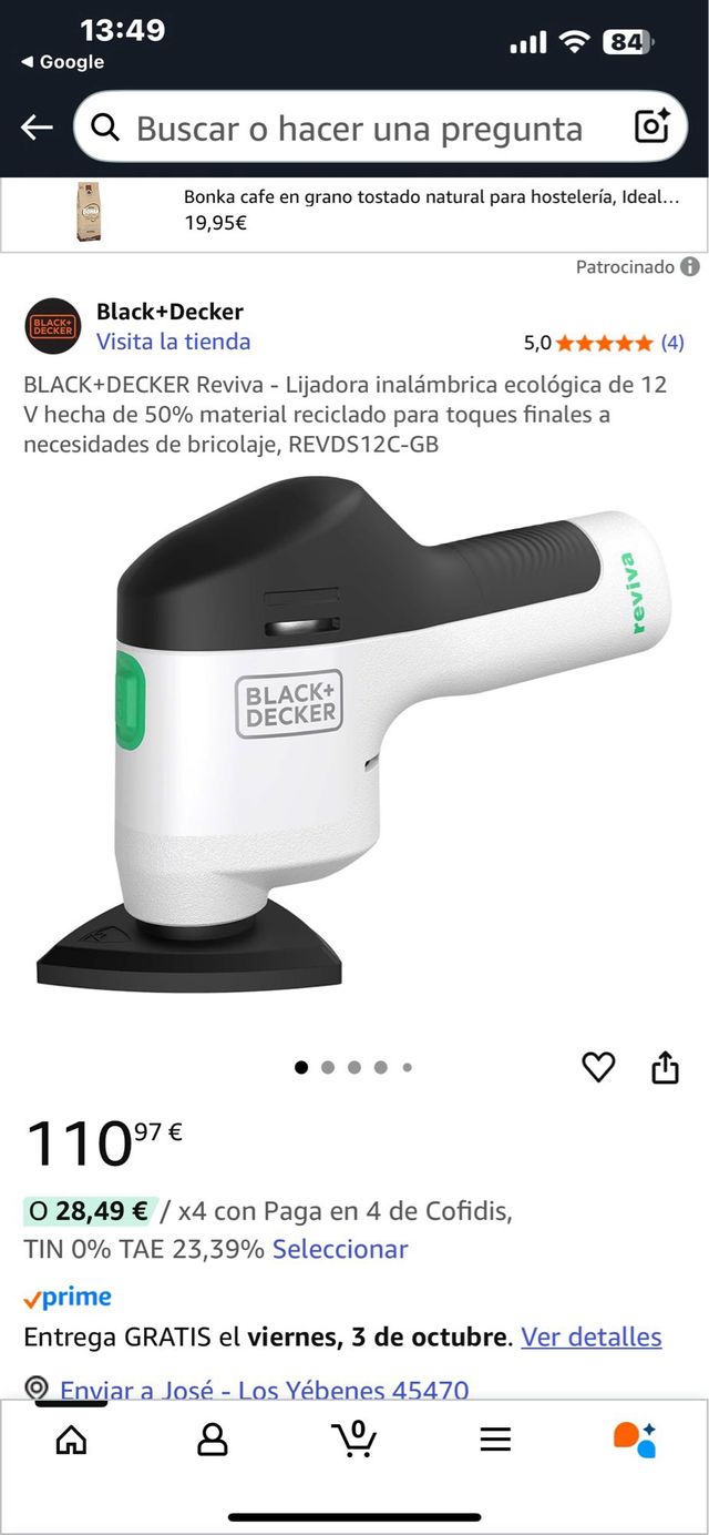 Lijadora Black+Decker Reviva