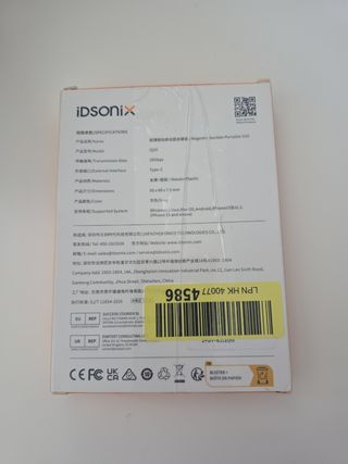 IDSONIX iQ20 SSD Portátil Magnético 2TB