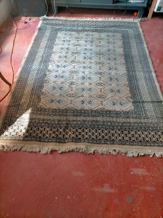 Alfombra Persa Lana Beige y Gris