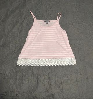 Camiseta Primark rosa y blanca Talla S