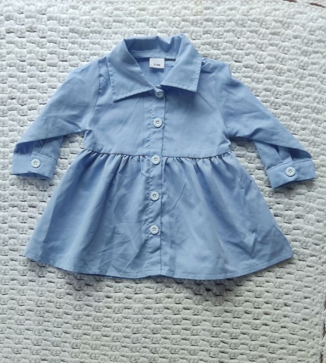 Vestido camisa azul bebé
