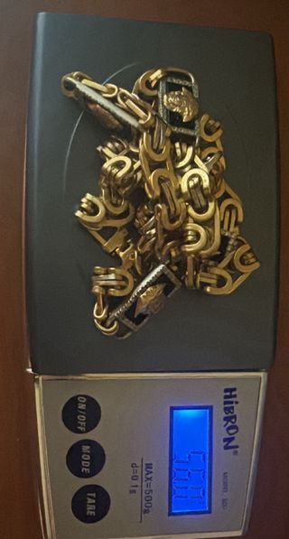 Cadena de oro 18k estilo Versace