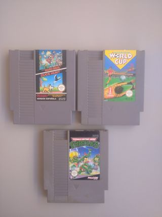Pack  Juegos NES: Mario, Mundial, Tortugas ninja 