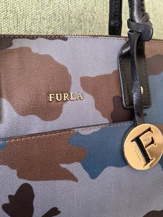 Bolso Furla Camuflaje Multicolor Piel