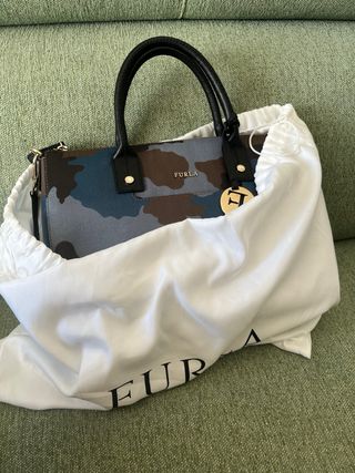 Bolso Furla Camuflaje Multicolor Piel