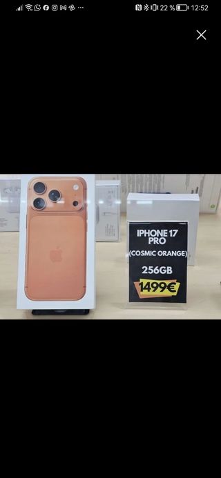 iPhone 17 Pro 256GB Naranja Cósmico