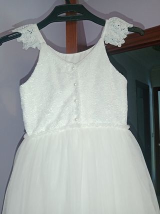 Vestido de niña para boda blanco