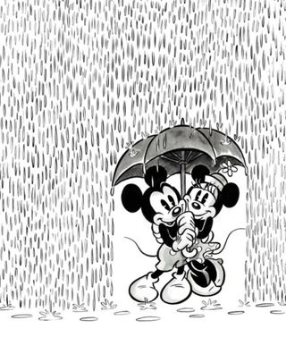 Litografía Disney estilo Banksy Mickey Minnie