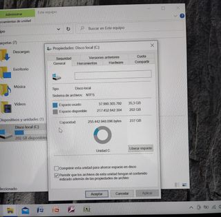 Portátil Dell XPS i7 8GB/256GB SSD