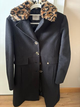 Cappotto Rinascimento nero con pelliccia