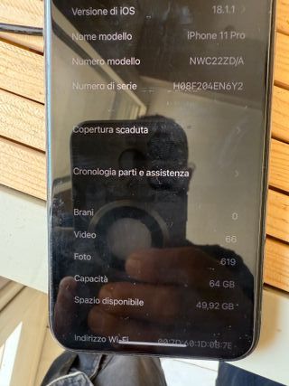 iPhone 11 pro 64GB Grigio Siderale