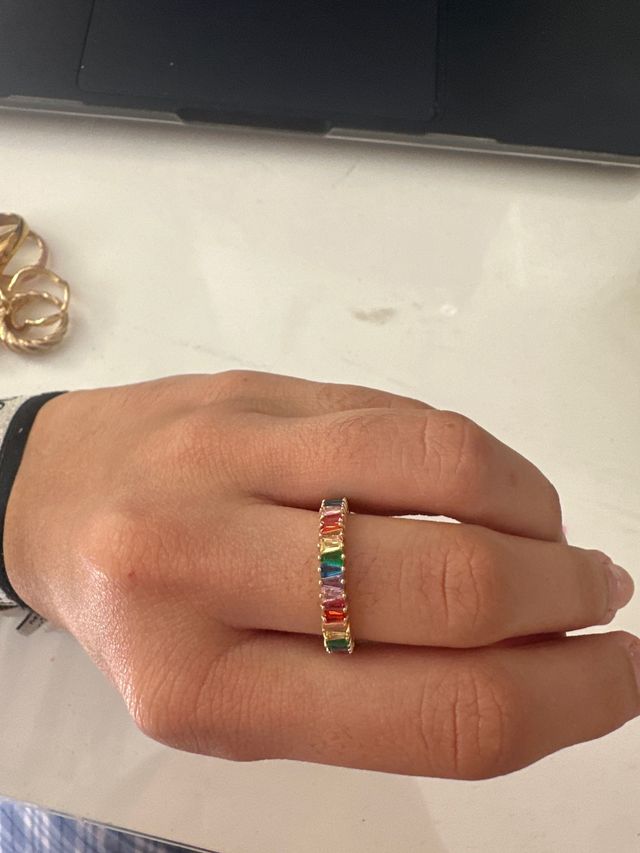 Anillo piedras multicolor