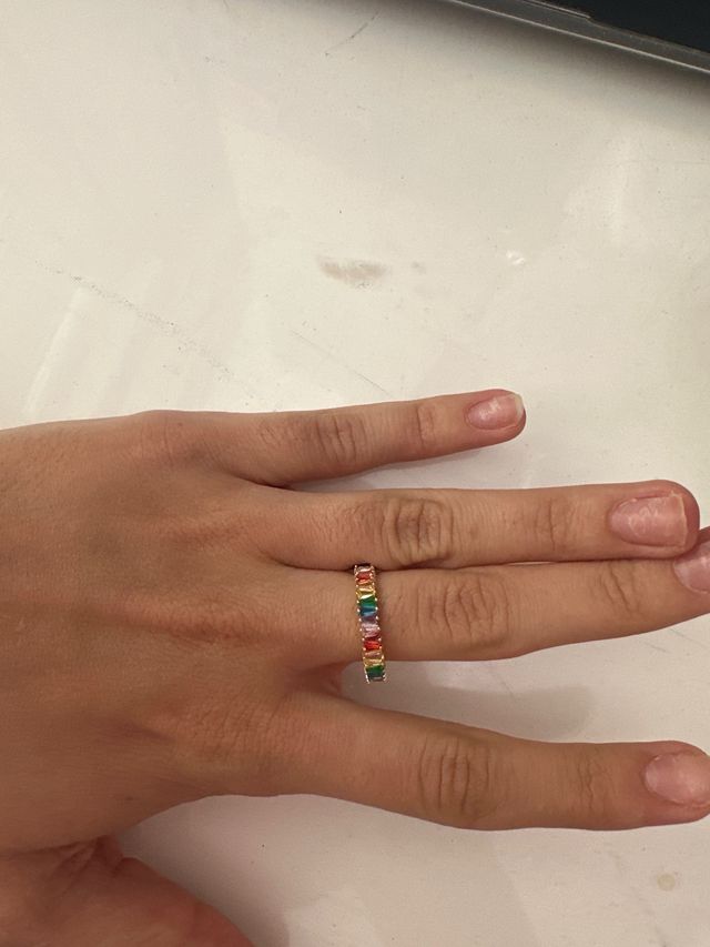 Anillo piedras multicolor