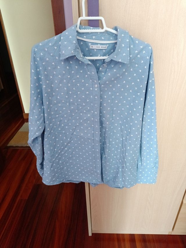 Camisa vaquera estampada