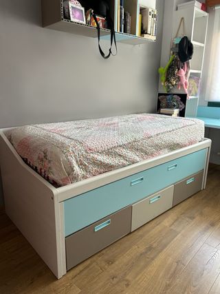 Cama nido con colchón viscoelástico