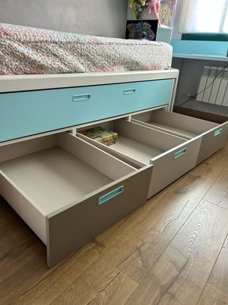 Cama nido con colchón viscoelástico