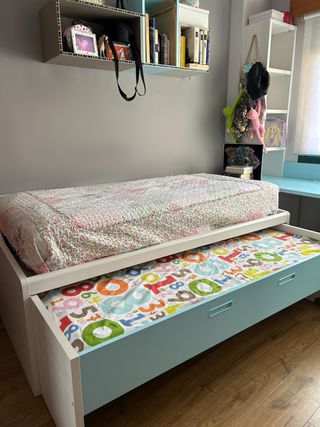 Cama nido con colchón viscoelástico