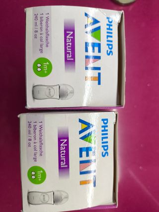 2 Biberones Avent Philips Vidrio