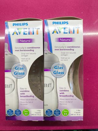 2 Biberones Avent Philips Vidrio