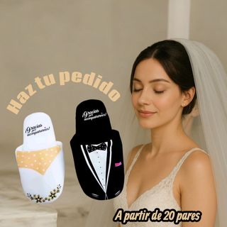 Pantuflas Boda Pack 20+ Pares tallas variadas