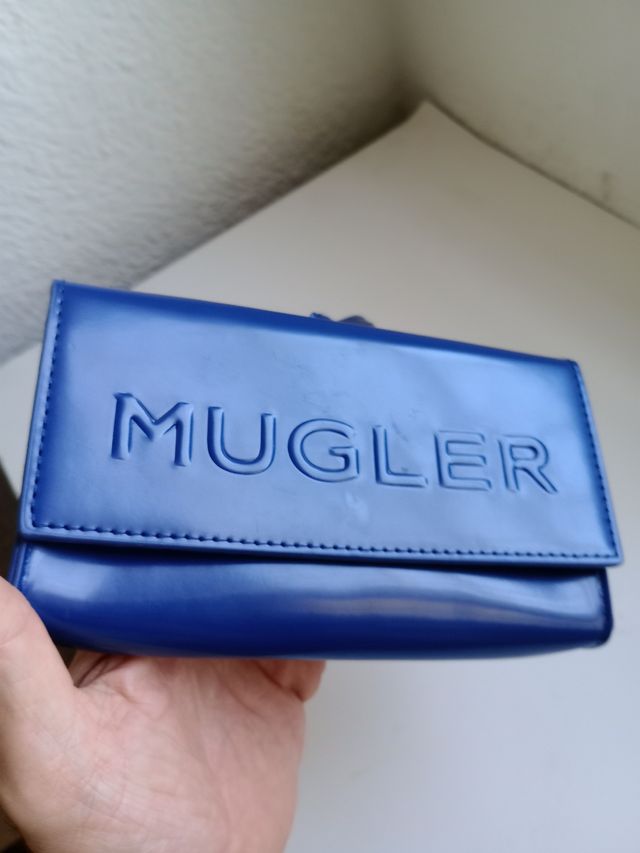 Cartera Mugler azul pequeña