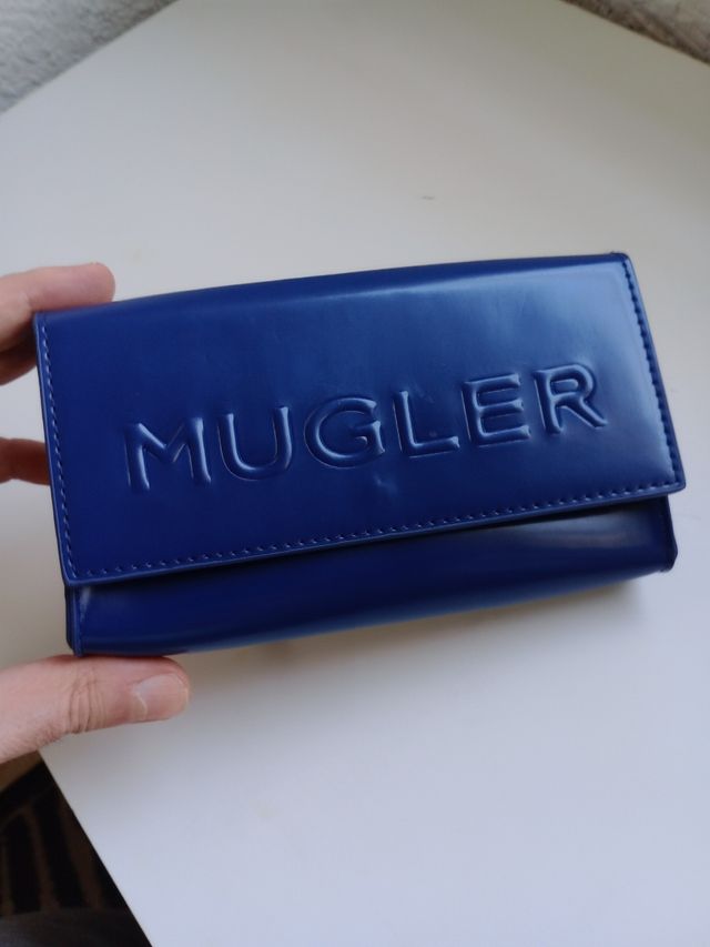 Cartera Mugler azul pequeña