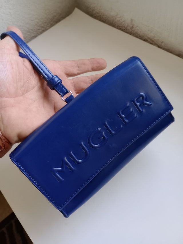 Cartera Mugler azul pequeña