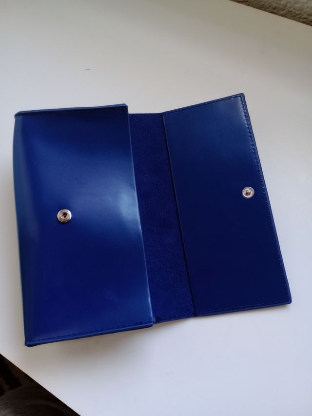 Cartera Mugler azul pequeña