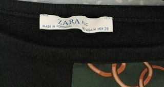 Blusa Zara Talla M Estampado Cadenas