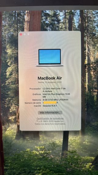 MacBook Air i7 2020 Plata