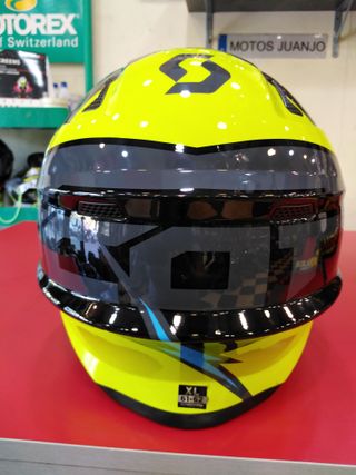 Casco de Moto Negro y Amarillo